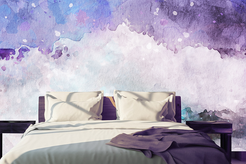 Carta da parati Acquerelli Viola