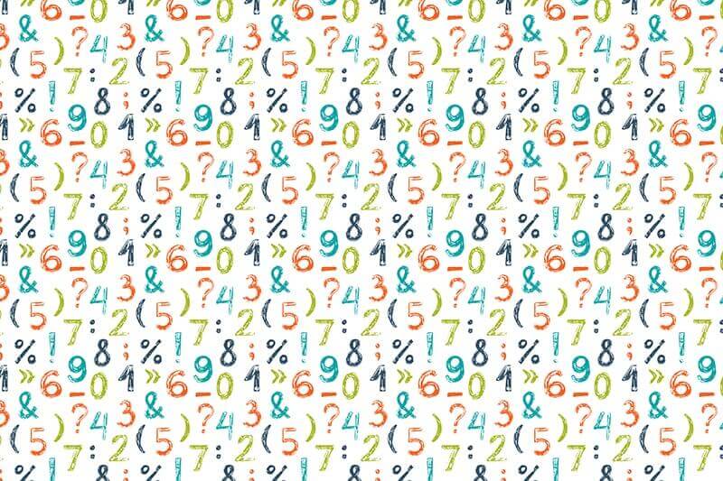 Carta da parati Numeri Carta da parati Numeri