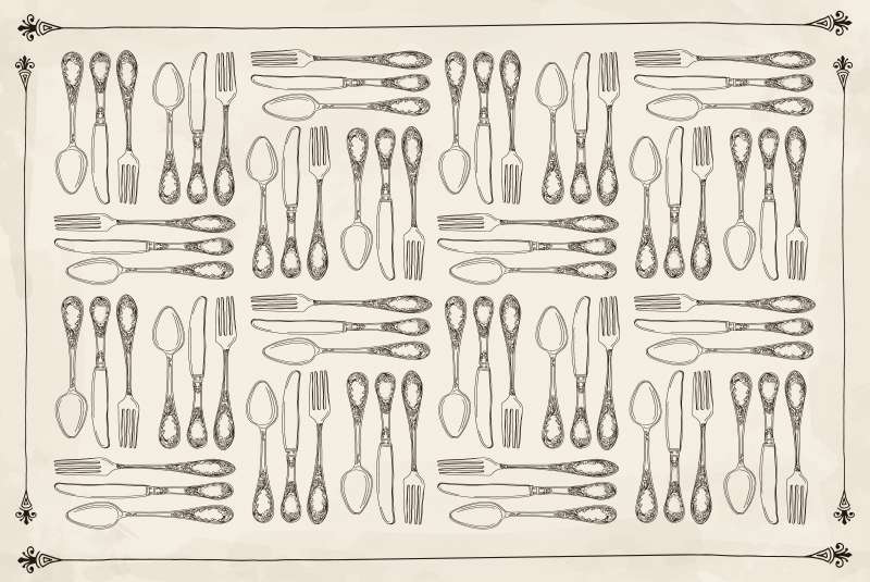 Carta da parati Silverware