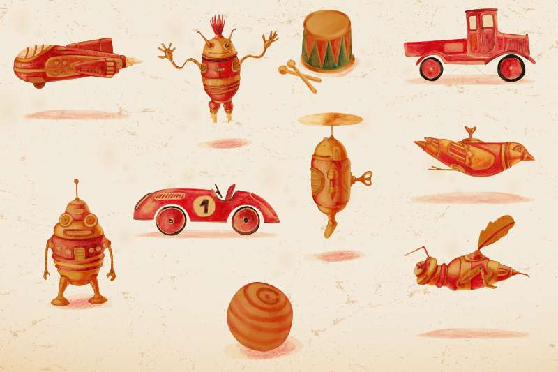 Carta da parati Toys old