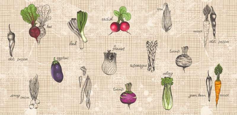 Carta da parati Vegetables