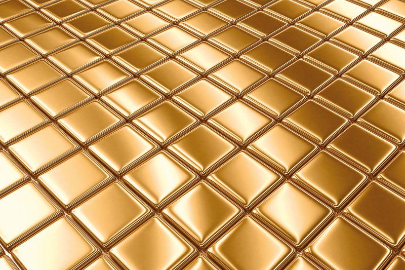 Carta da parati Cubi Oro